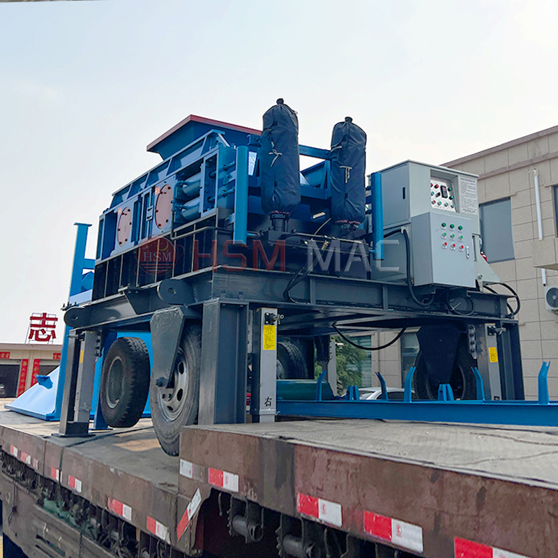 時產100噸瓜米石移動對輥制砂一體機型號怎么選？